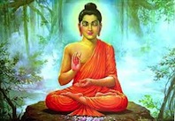 buddha with bamboo